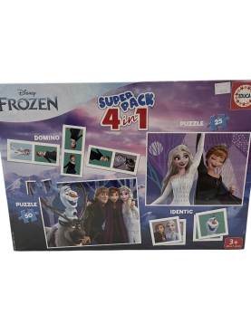Puzzle + dominó + memória Frozen
