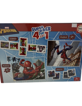 Puzzle + dominó + memória Spiderman
