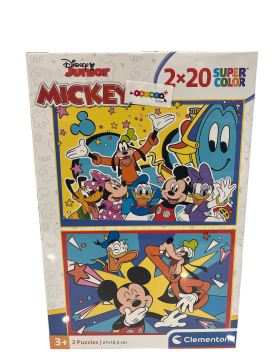 Puzzle Mickey 2x60 peças +3 anos