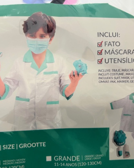 Disfarce Dentista 7-10 Anos