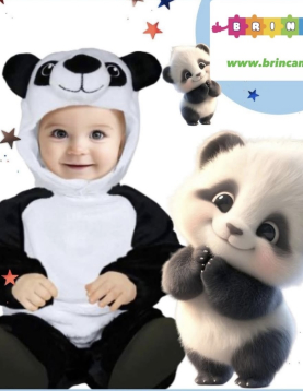 Disfarce Panda 18-24 Meses
