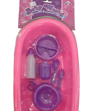 Banheira de boneca com acessórios