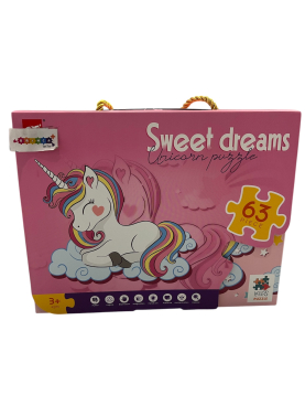 Puzzle unicórnio 63 peças + 3 anos