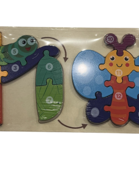 Puzzle madeira borboleta